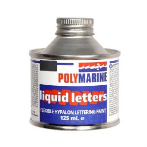 Liquid Letters Hypalon Lettering Paint  Black 125ml Tin (click for enlarged image)